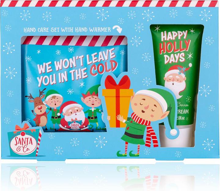 Accentra Handpflegeset SANTA & CO in Geschenkbox, inkl. 60ml Hand- & Nagelcreme, Handwärmer, Duft: Frosted Be (Manicure set)