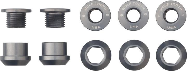 Produktbild Wolf Tooth Kettenblattschrauben-Set 5-Arm 6 mm (1)