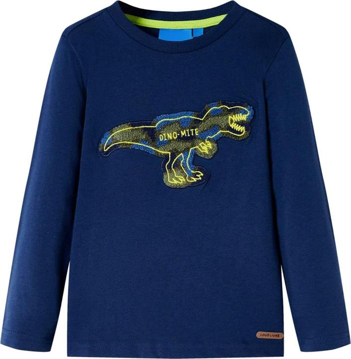Produktbild VidaXL Kinder-Langarmshirt Marineblau 116,Material: 100 (116)