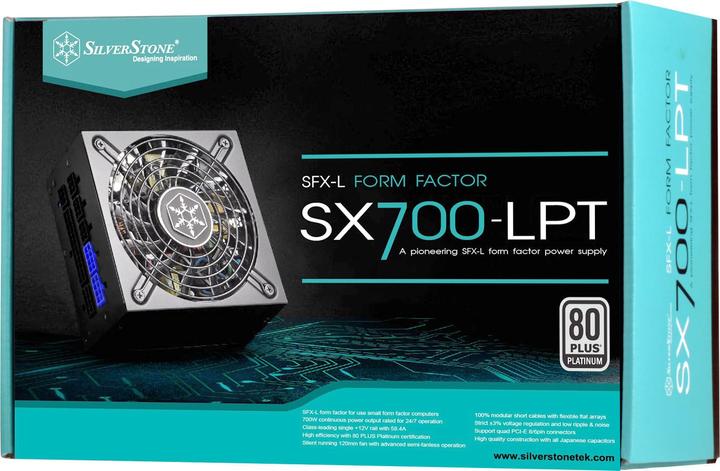 Image du produit Silverstone SST-SX700-LPT v1.1 SFX-L Alimentation électrique 80 PLUS Platine, modulaire - 700 Watt (700 W)