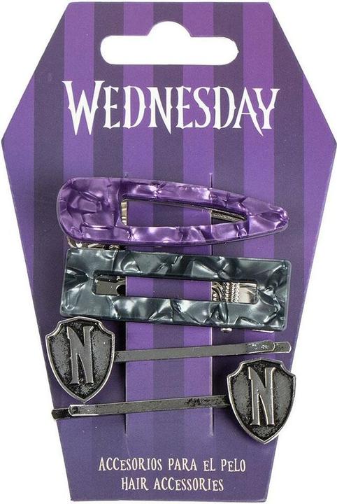 Cerdá Accessori per capelli Wednesday 4-pack Pruple & Black