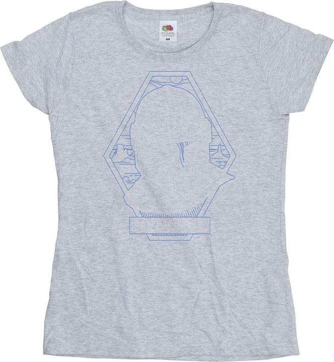 Produktbild Star Wars The Mandalorian Outline Helm Diamond TShirt (L)