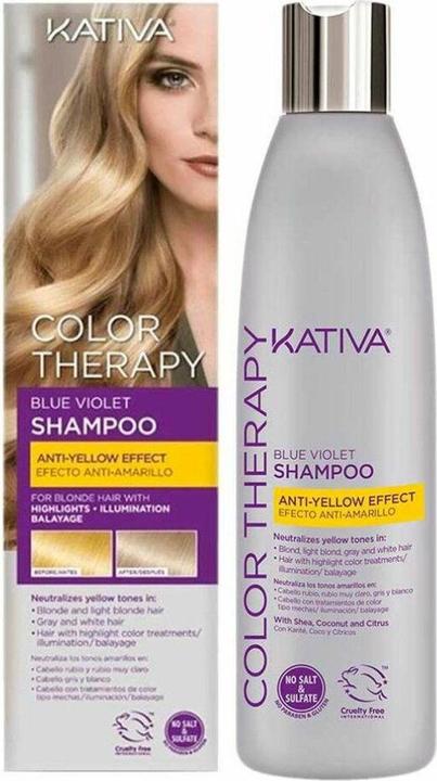 Produktbild Kativa BLUE VIOLET anti-yellow effect shampoo 250 ml (250 ml, Flüssiges Shampoo)