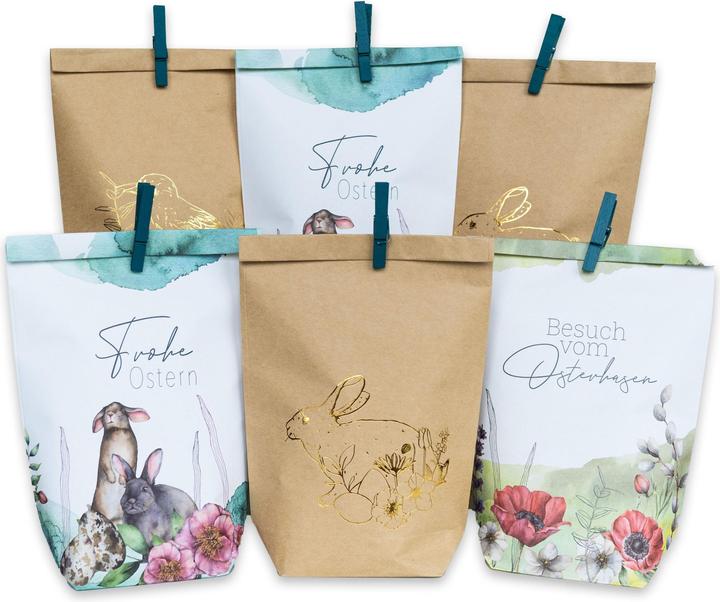 Produktbild Papierdrachen 12 bedruckte Geschenktüten zu Ostern (Geschenktüte, 12 x)