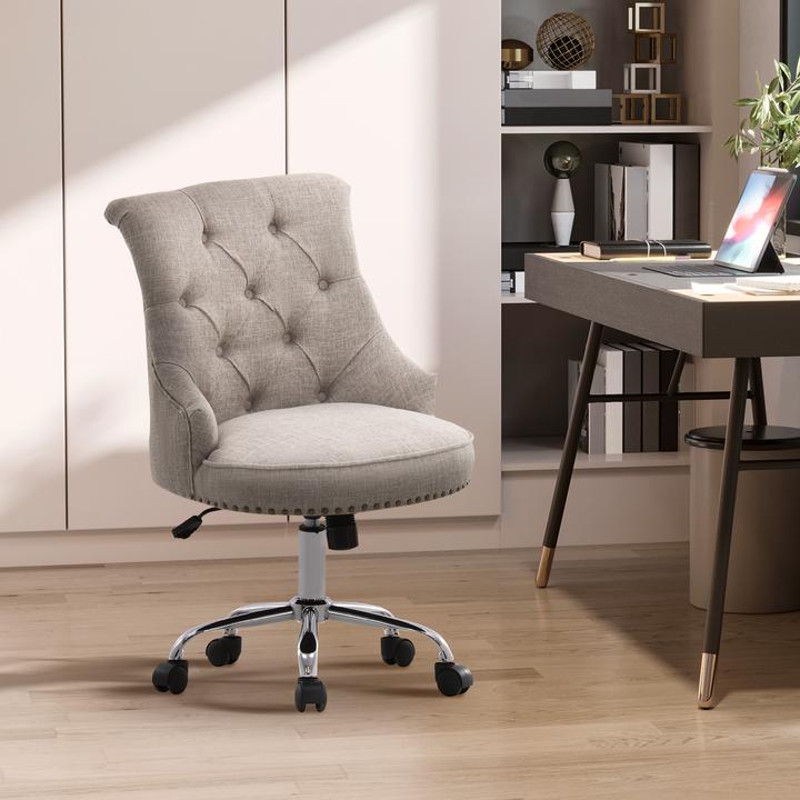 Immagine prodotto Homcom Polsterstuhl mit Chesterfield-Lehne