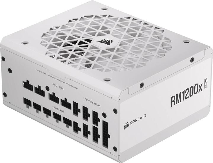 Actual product image Corsair RMx Shift White Series, RM1200x Shift White, 1200 Watt, 80 PLUS GOLD Certified, Fully Modular Power (1200 W)