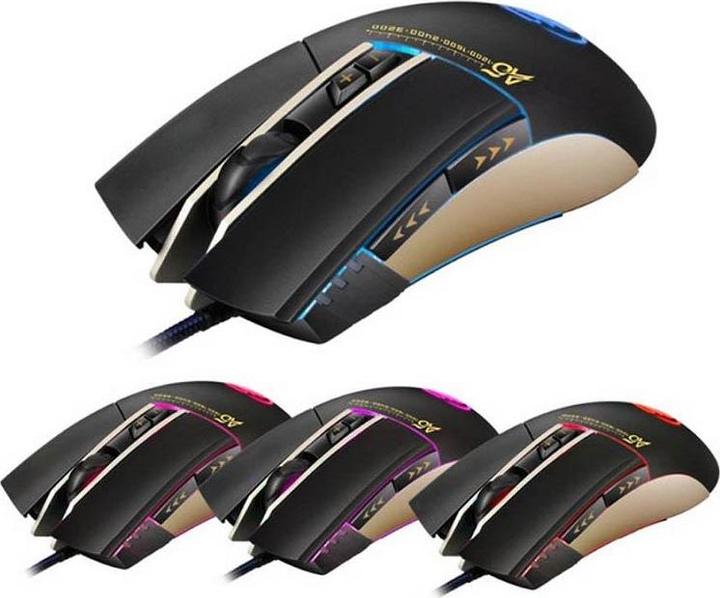 Immagine prodotto JTI Apedra A5 Mouse da gioco ottico LED ad alta precisione - 3200 DPI (Cablato)