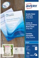 Image du produit Avery Dennison Quick&Clean C2318 - Blanc - 82,6 x 127 mm - 260 g/m² - 100 carte(s) (25 feuilles x 4) cartes de (260 g/m², 4 x, A4)