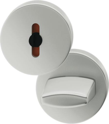 FSB Pair of key rosettes 12 1735 aluminium 0105 Escutcheon thickness 7 mm R-WC round (Door handle)