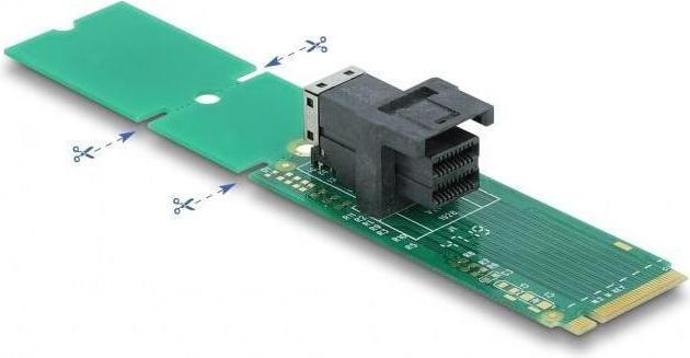 Actual product image Delock Adapter M.2 Key M to SFF-8643 NVMe 22110 / 2280 / 2260