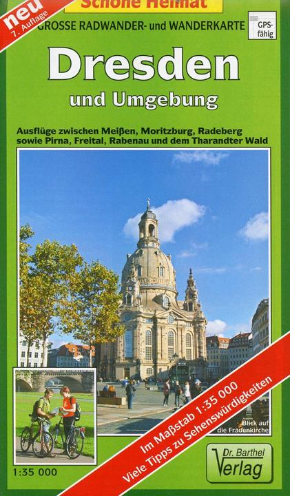 Actual product image Large cycling and hiking map of Dresden and the surrounding area