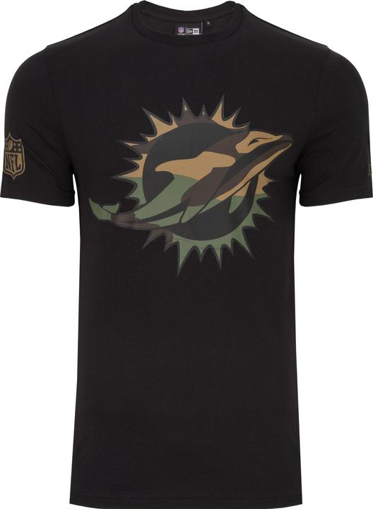 New Era Shirt - NFL Miami Dolphins schwarz / wood camo - S (S)