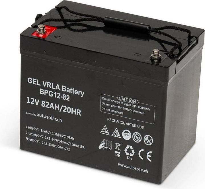 Actual product image Autosolar 82 Ah GEL battery (12 V, 82 Ah)