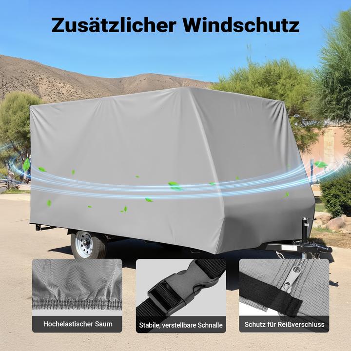 Produktbild Wiltec Wohnwagen Schutzhülle Gr. M 520x225x220 cm Caravan Abdeckung Abdeckplane