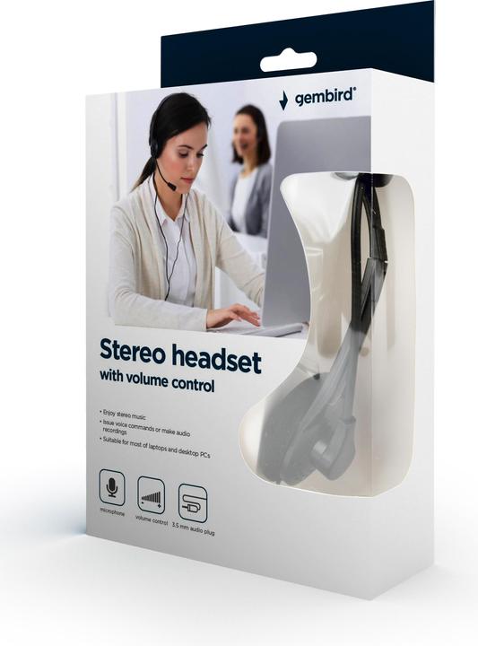 Image du produit Gembird MHS-123 Bandeau binaural Noir Casque (Filaire)