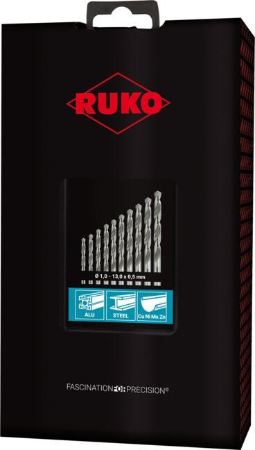 Produktbild Ruko Metall Spiralbohrer Set HSSE Co 5 25teilig DIN 338 Zylinderschaft 1 (1 mm - 13 mm x 0,5 mm)