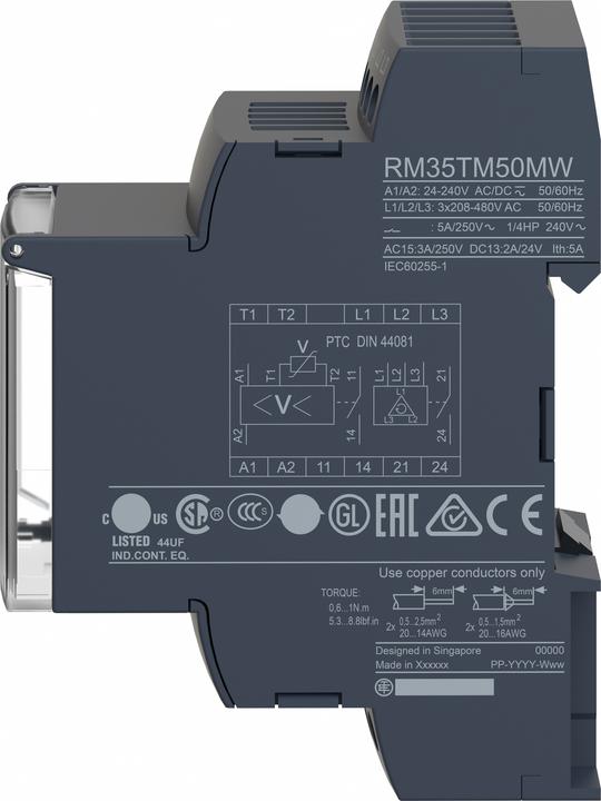 Immagine prodotto Schneider Electric Monitoraggio della temperatura e della fase del motore, 24- RM35TM50MW