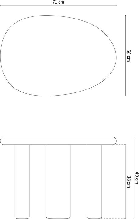 Actual product image Micadoni Coffee Table, "Lawrence", 71x56x40