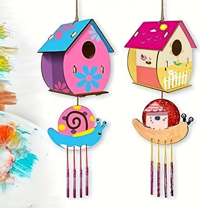 Produktbild Activity Board DIY-Vogelhaus, Windspiel Handwerk, Craft Kits für Mädchen Jungen, Kunst und Handwerk, Malerei Kits