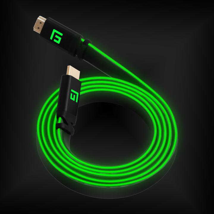 Produktbild Floating Grip HDMI Kabel High Speed 8K/60Hz LED 1.5m grün (1.50 m, HDMI)