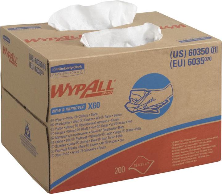 Actual product image Wypall Wiping cloths X60 1-ply 42.6x31.7cm Bragbox white (1 pcs.)