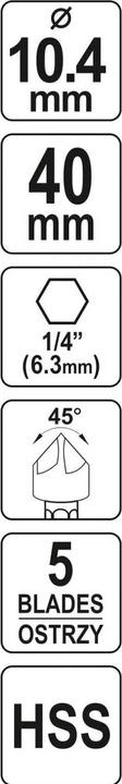 Produktbild Yato Kegelsenker Senkbohrer 6,3 - 20,5 mm (10.4 mm)