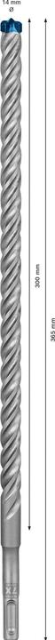 Actual product image Bosch Professional Zubehör Expert SDS plus-7X hammer drill, 14 x 300 x 365 mm (14.00 millimetres)