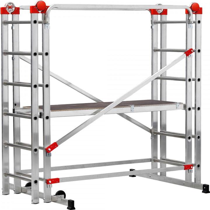 Produktbild Hailo G60, Aluminium-Multifunktionsgerüst, 2 x 12 (Mehrzweckleiter, 136 cm)