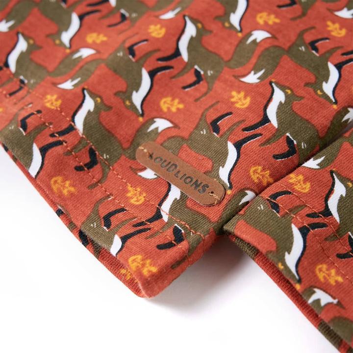 Actual product image VidaXL Children's shirt rust brown 92,Material: 100 % cotton,Colour (92)