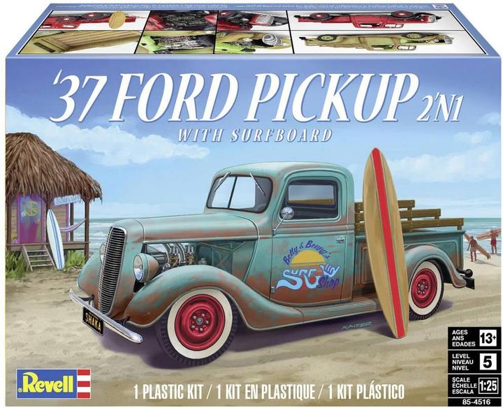 Produktbild Revell 1937 Ford Pickup Street Rod with Surf Board