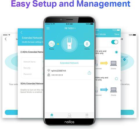 Produktbild TP-Link RE505X Wi-Fi 6 WLAN Repeater AX1500 (1200 Mbit/s, 300 Mbit/s)