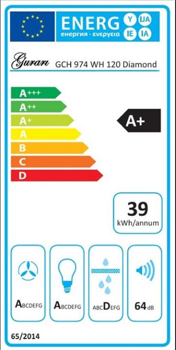 Etichetta energetica Gurari GCH 974 WH 120 Diamond (Ventilatori a soffitto)