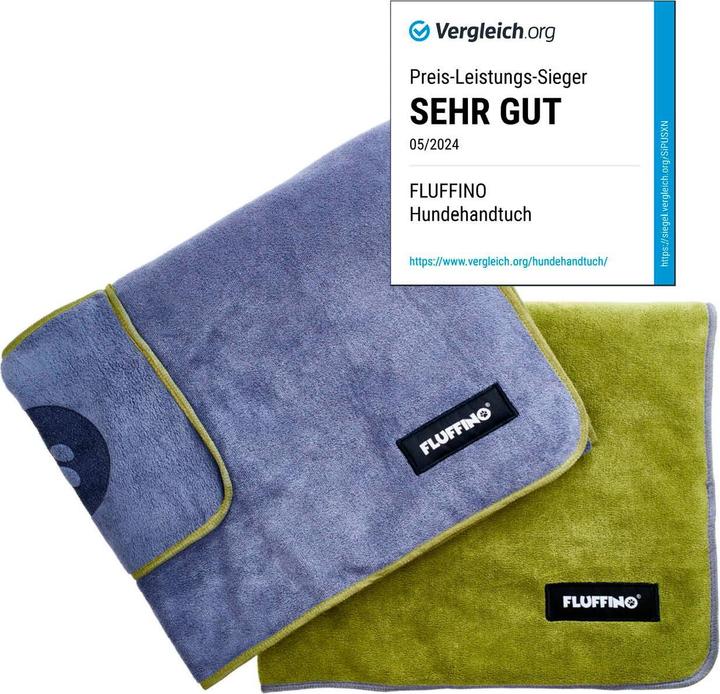 Produktbild Fluffino 2er-Set-Hundehandtuch (L, Hundemantel)