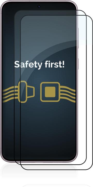 Actual product image Savvies Full-screen armoured glass screen protector (2 Piece, Samsung Galaxy S23+)