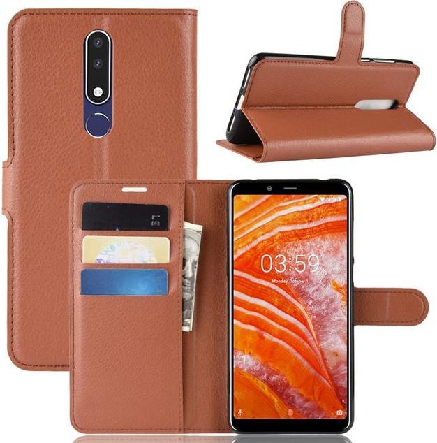 Produktbild MU Classic Litchi Leder Bookcover Series (Nokia 3.1 Plus)