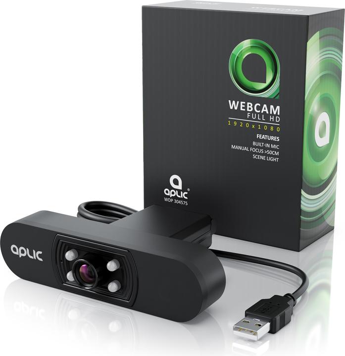 Actual product image Aplic Full HD webcam with microphone, 1920x1080P @ 25 Hz, 4 auxiliary lights / scene light, 5P lens, for