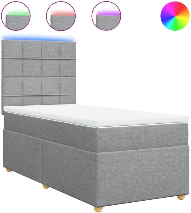 Produktbild VidaXL Bo x springbett mit Matratze 90 x 190 cm Stoff (90 x 190 cm, 90 x 190 cm)