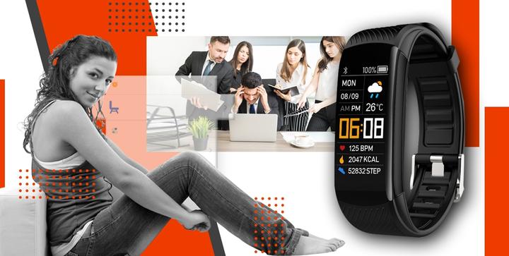 Image du produit Giewont Fit&GO Duo GW200-9 Smartband - Noir + bracelet Power orange