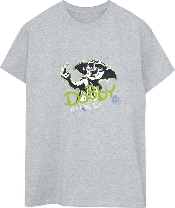 Actual product image Womens/Ladies Dobby A Free Elf Cotton Boyfriend T-Shirt (XXL)