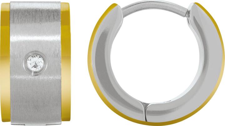 Image du produit Jourdan Boucles d'Oreilles en acier bicolore, zircon (Acier)
