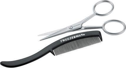 Actual product image Tweezerman G.E.A.R For Men Moustache Scissors and Comb