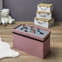 Immagine prodotto Home Deco Kids box panchina pieghevole compatibile con pink brick