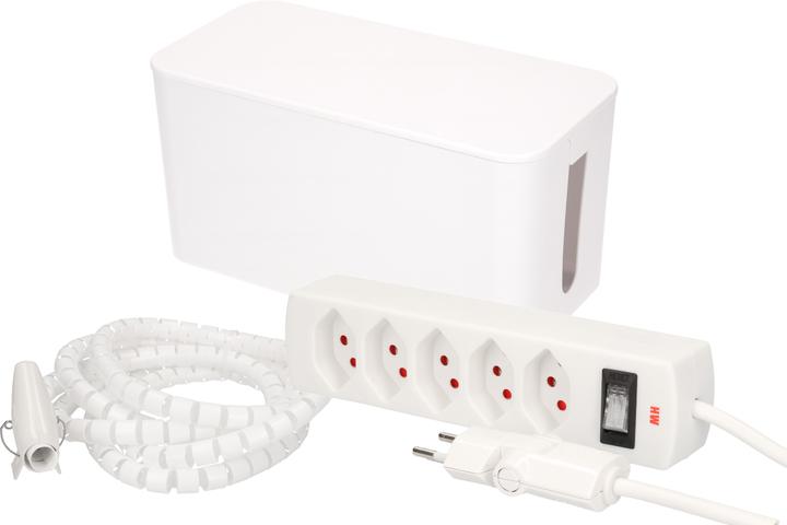 Max Hauri Cable Home cable management set: small box + safety line + spiral conduit