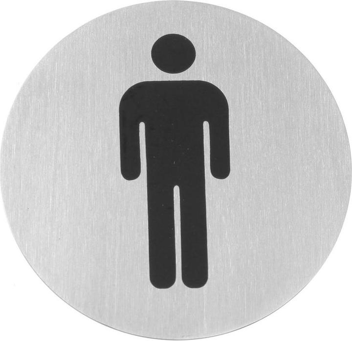 Image du produit Hendi Plaques de porte "Toilettes" en acier inoxydable, satiné