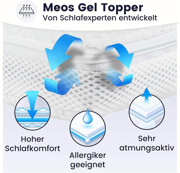 Immagine prodotto Meos Topper in schiuma di gel 100x200, alto RG50 (100 x 200 cm)