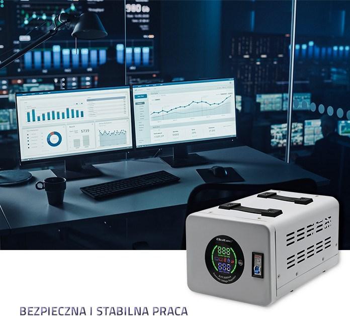 Image du produit Qoltec 50726 Stabilisateur automatique de tension (5000 W)