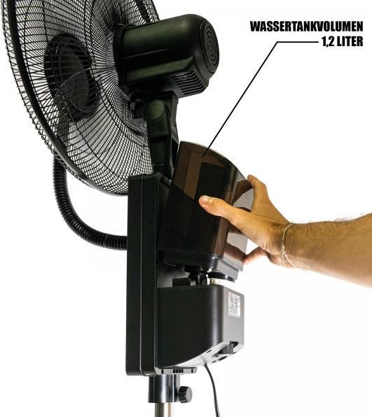 Immagine prodotto IHP MAUK 16" Ventilator mit Sprüh - Nebel - Kühlung 80W 1,2L Überhit