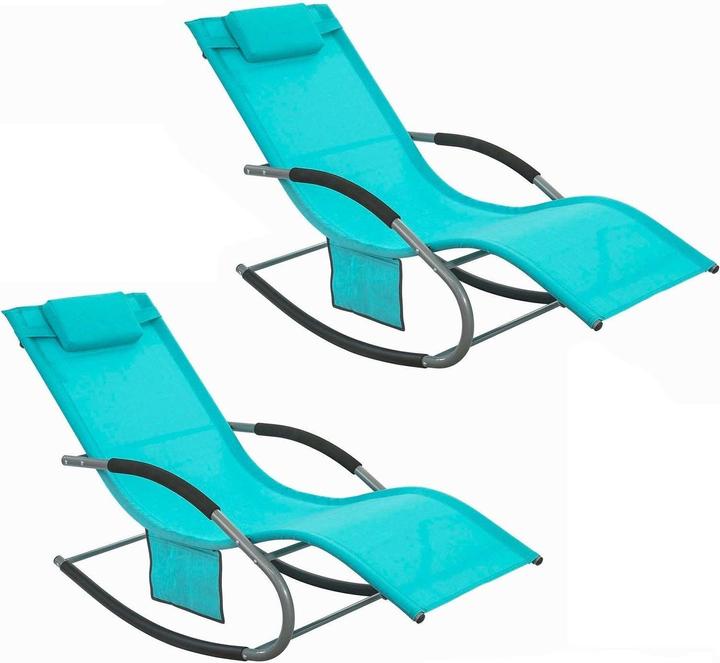 SoBuy 2-er Set Gartenliege (150 cm)