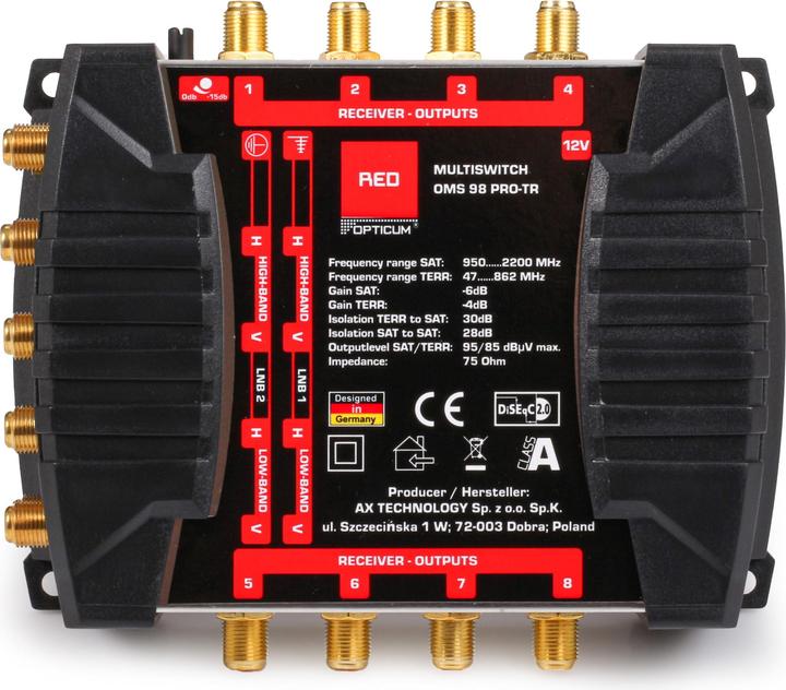 Opticum Multiswitch OMS 9/8 PRO-TR (Multiinterruttori)