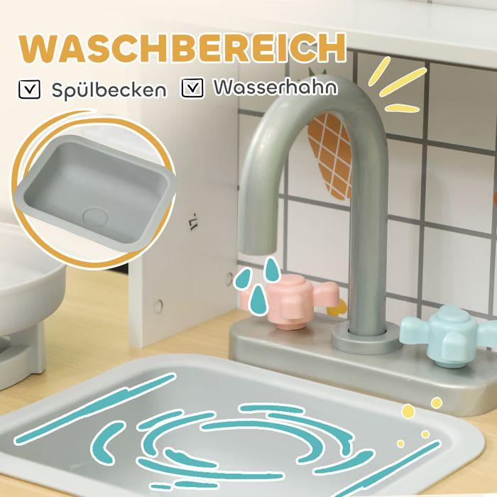Produktbild Swisshandel24 Kinderküche, Spielküche mit Lichtern, Geräuschen, Kaffeemaschine, Weiss